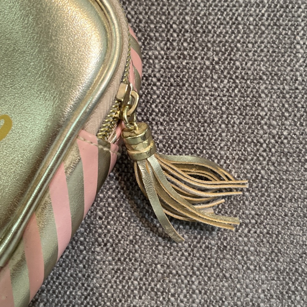 Too Faced Makeup Cosmetic Travel Bag "I Have Way More Makeup at Home" Gold Pink - Picture 9 of 10